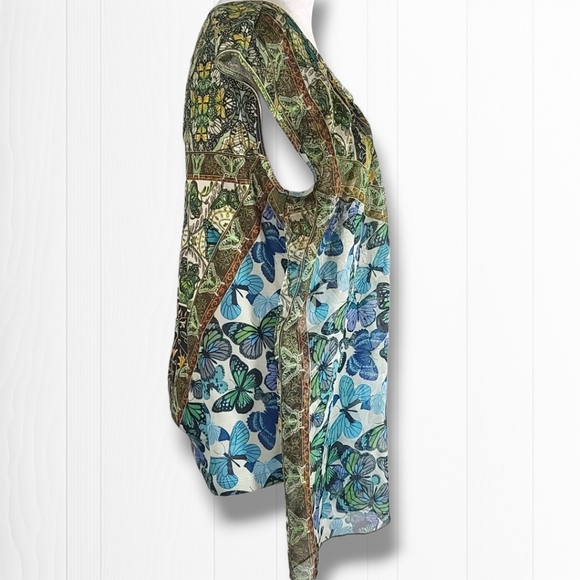 Energie Women's Sleeveless Flowy Butterfly Top Size Large - Picture 5 of 13